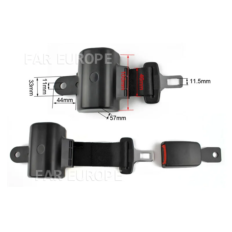 Универсальный быстросъемный ремень безопасности ALR 2-точечный выдвижной