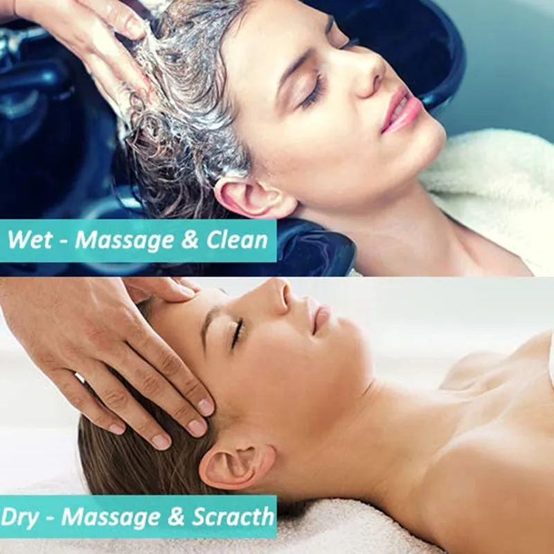 Щетка для шампуня силиконовая в расчески волос массажеры головы отшелушивающая