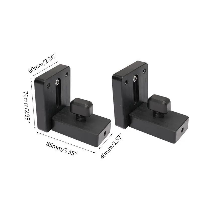 

2Pcs Profile Fence Connector for T-tracks Sliding Backing Bracket Workbench DIY Black