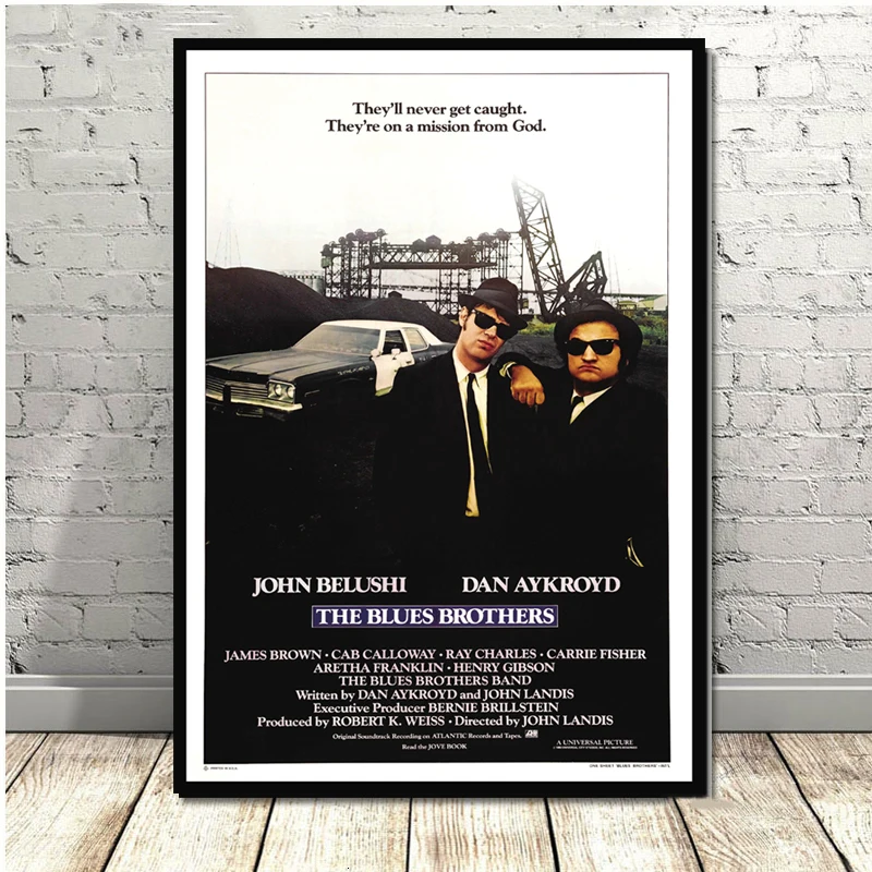 

Poster Prints Blues Brothers Vintage Movie TV Series Classic Canvas Oil Painting Art Wall Pictures For Living Room Home Decor