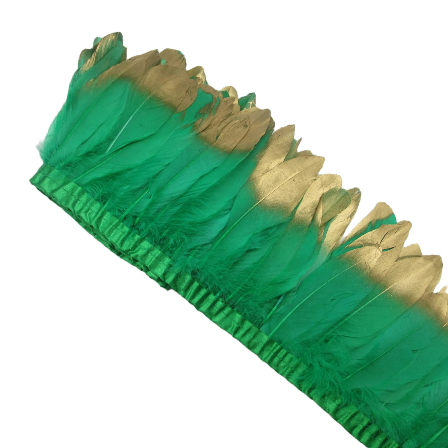 Золото Высокое качество гусиное перо планки Окрашенные гуси ленты 6 8 дюймов/15 20