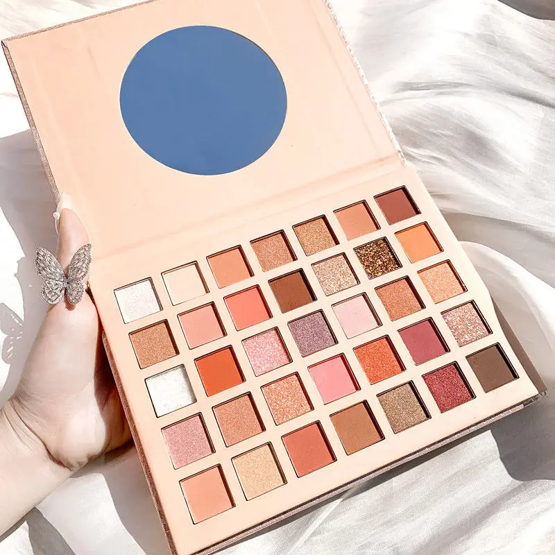 

35 Colors Soft Pigmented Peach Eyeshadow Palette Blendable Eye Shadow Palettes Neutrals Neon Multi Reflective Matte Powder
