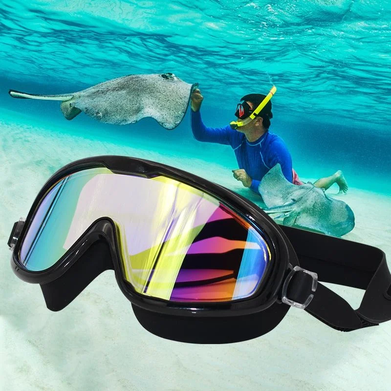 

Профессиональные качественные противотуманные очки для плавания с УФ-линзами, водонепроницаемые очки с зеркальным покрытием для мужчин и ...