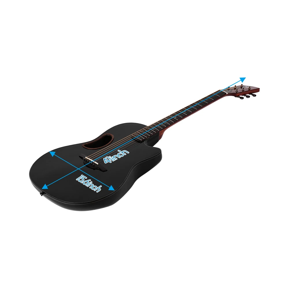 Акустическая гитара с чехлом для переноски 41 дюйм 6 струн кедр|Гитары| |