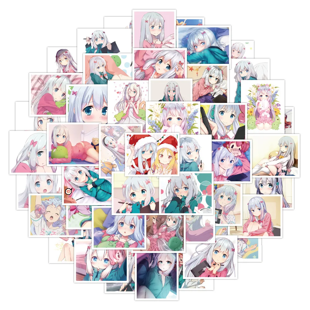 

50 шт. аниме «эрмуга-сенсей», граффити, наклейки, скейтборд, велосипед, гитара, холодильник, Мультяшные водонепроницаемые зеленые наклейки из...