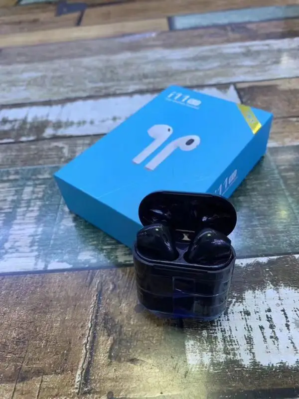 Черный I11 TWS беспроводные наушники 5,0 Bluetooth наушники Air Mini наушники сенсорное управление микрофоном наушники гарнитура PK i10 i12 - Цвет: Черный