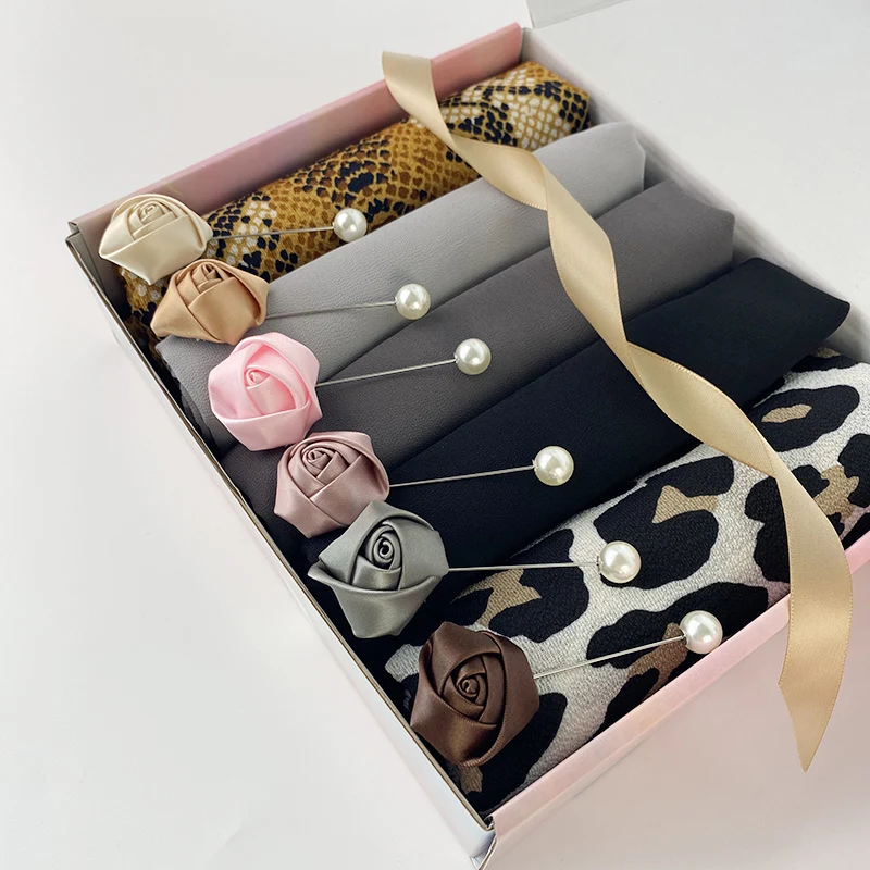 

Изготовленный На Заказ платки Подарочная коробка с леопардовым принтом шифоновая Hijab шарф Мусульманский платок Мягкий тюрбан головные обр...