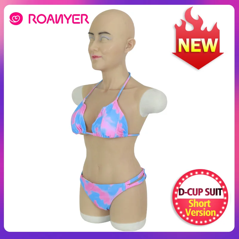 Силиконовые груди роанье d чашки костюм короткой версии для всего тела drag