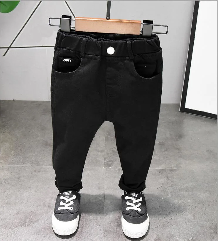 Брюки для мальчиков одежда хора чисто белые/черные прямые брюки студенческих