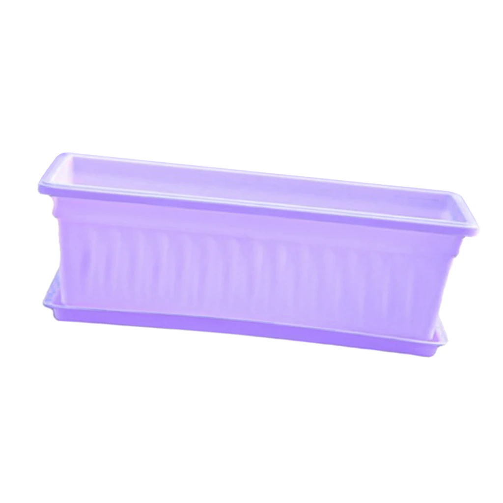 7 Types Resin Succulent Pot Planter with Tray Desk Decoration Rectangular Garden Herb Trough Box Office Home Decor | Дом и сад