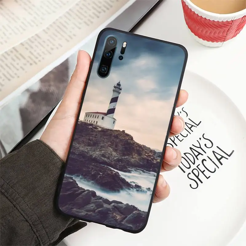 

lighthouse The mighty compass of the sea Phone Case For Huawei honor Mate P 10 20 30 40 i 9 8 pro x Lite smart 2019 nova 5t