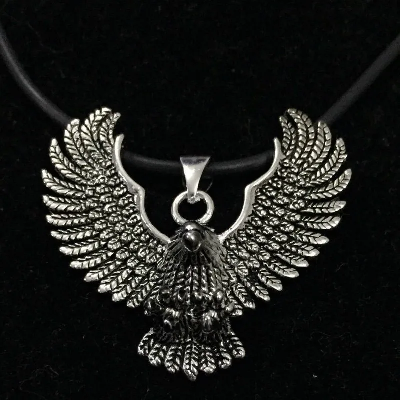 

Личность серебро Цвет Орел кулон подойдет в качестве подарка как для мужчин, так и для женщин в байкерском стиле Вечерние байкерское ожерел...