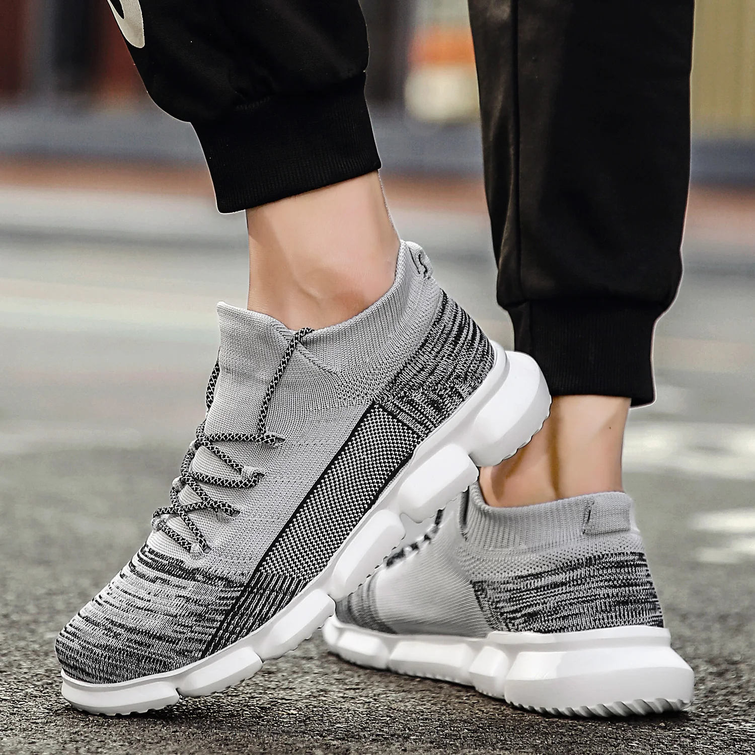 

Man Casual Sneakers Men Running Sneakers Summer Flying Weave Soft and Comfortable Sports Leisure Shoes Tenis Para Hombre