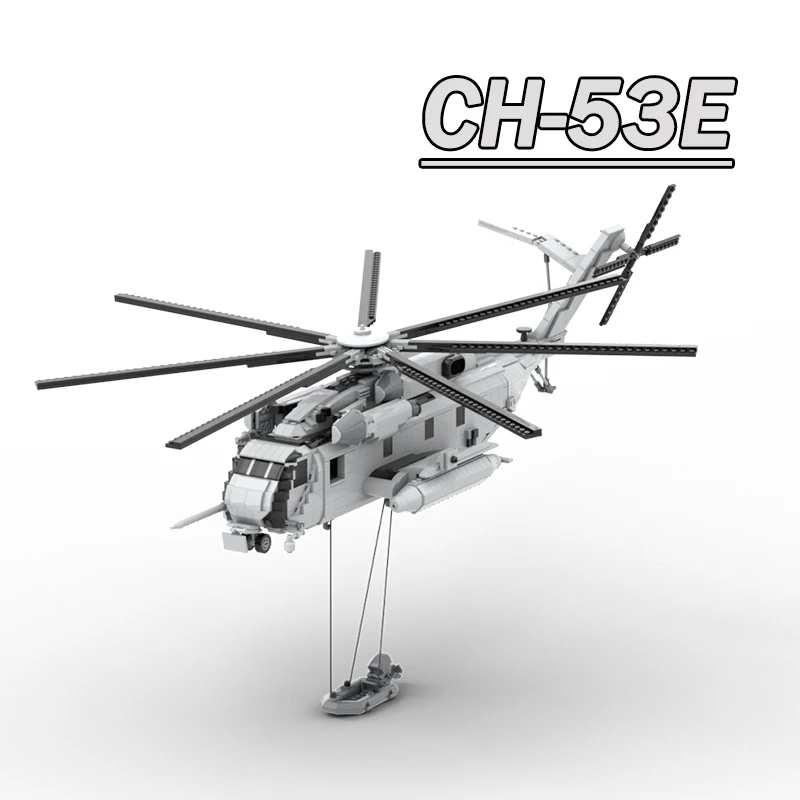 

MOC Creator Air WeaponsCH-53E Super Stallion helicopter Building Blocks bricks Collection transport helicopter Toy For Kids Gift