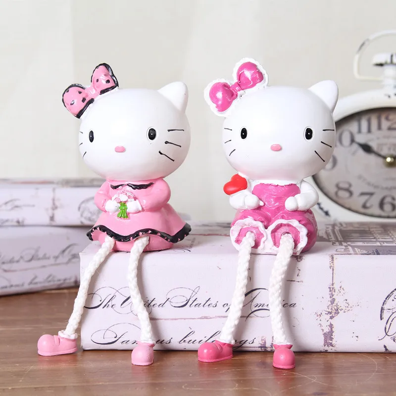 

European Chinese style Resin Crafts Pink kitten piggy bank girl Wedding Gift home desktop decor decoration ornaments(A684)