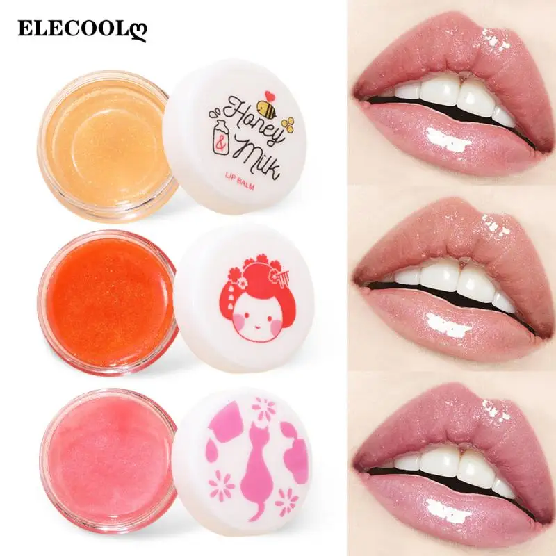 

ELECOOL Lip Care Sleep Mask Night Sleep Maintenance Moisturizing Lip Gloss Pink Lip Bleach Cream Nourishing Lip Care