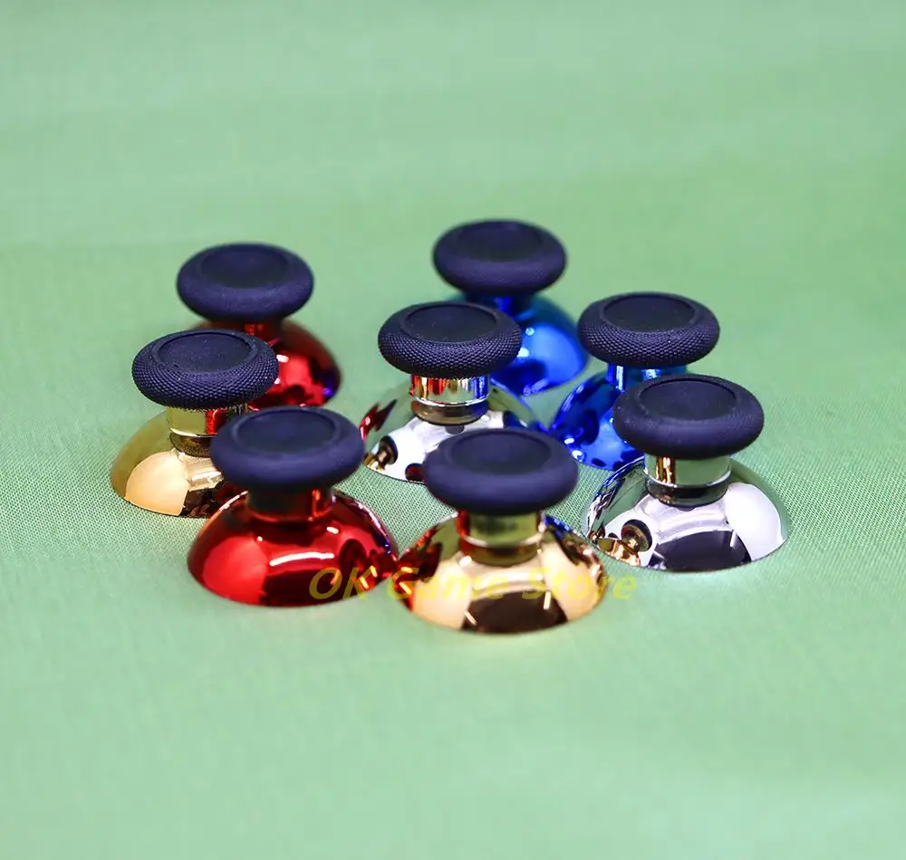 Фото 2 шт. для контроллера Microsoft XBox One/Series X S, хромированные 3D аналоговые джойстики, колпачки для джойстиков, аналоговые ручки для джойстиков №1