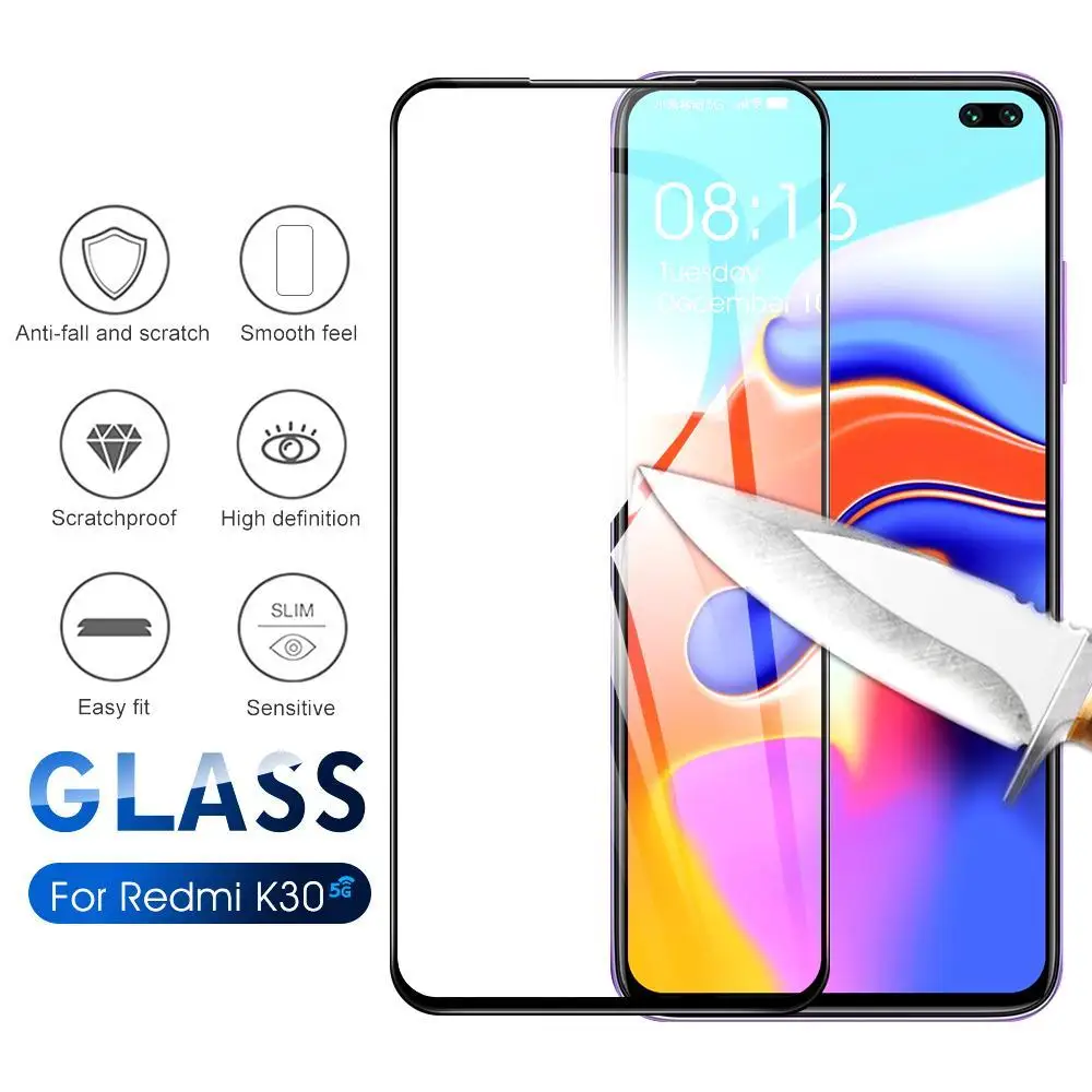 Защитное стекло закаленное для Redmi K30/K20 Pro/Xiaomi Note 8T/8/7 Pro/5A/7/7A/6/6A|Защитные стёкла и