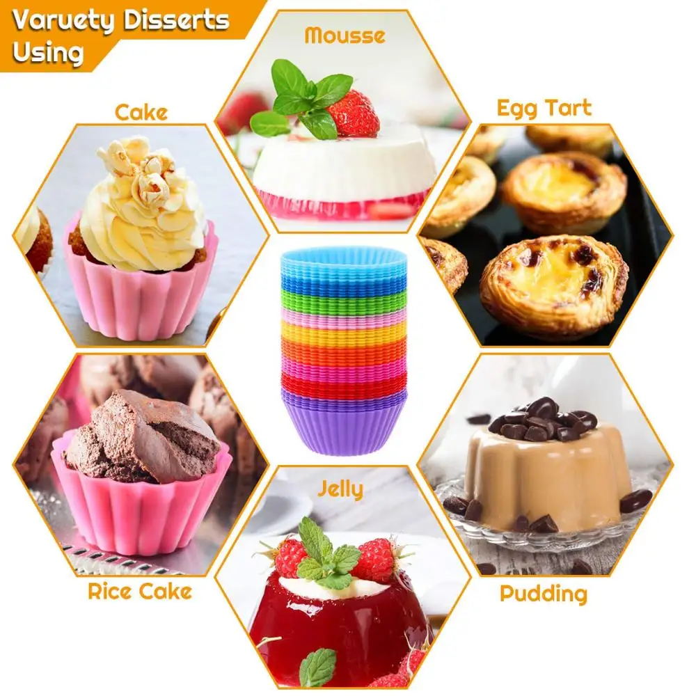 Силиконовые формы для кексов 12 шт.|Наборы посуды| |