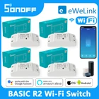 Умный Wi-Fi переключатель Sonoff Basic R2, дистанционное управление через приложение eWelink, wi-fi переключатель с поддержкой Alexa Google Home, голосовое управление, новинка