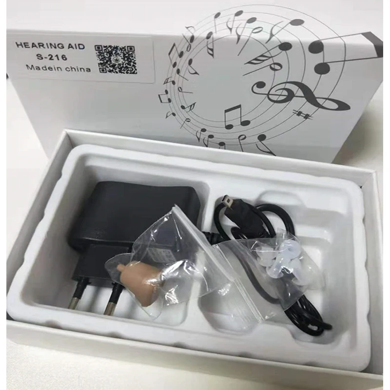 2 шт./лот Перезаряжаемые слуховые аппараты невидимый слуховой аппарат с чистым