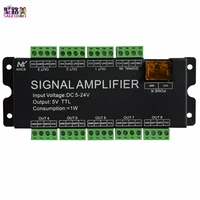dc 5v 24v 8 channel led amplifier 12v 8ch repeater ttl signal output for full color ic ws28112812b1903 led strip light tape