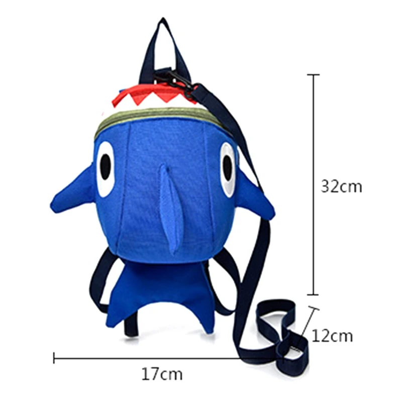 Новый 3D Акула мультфильм Рюкзак Малыш анти потеря ремень поводок ходунки на