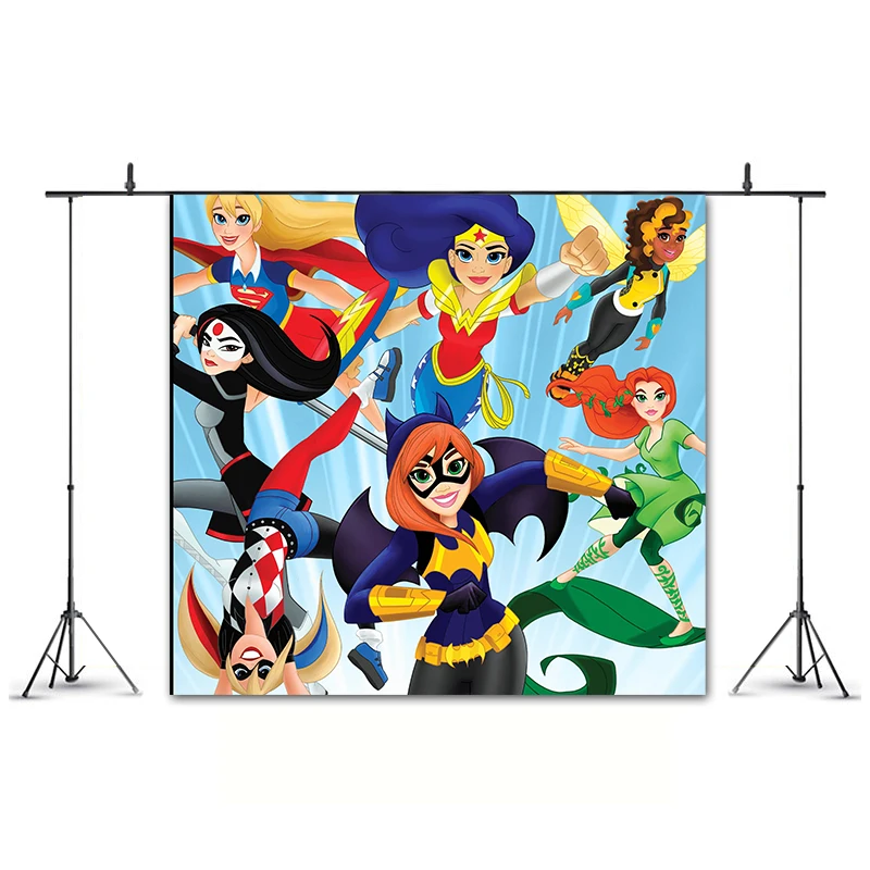 Украшения для вечеринки в честь Дня рождения Супер Девочки тематические