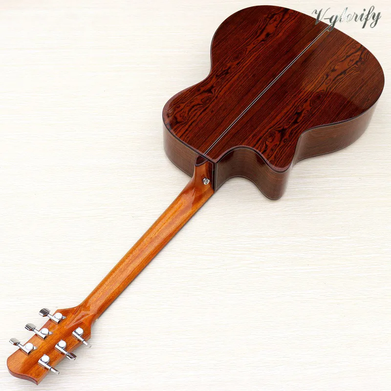 Электрическая акустическая гитара из твердой древесины 40 дюймов | Спорт и