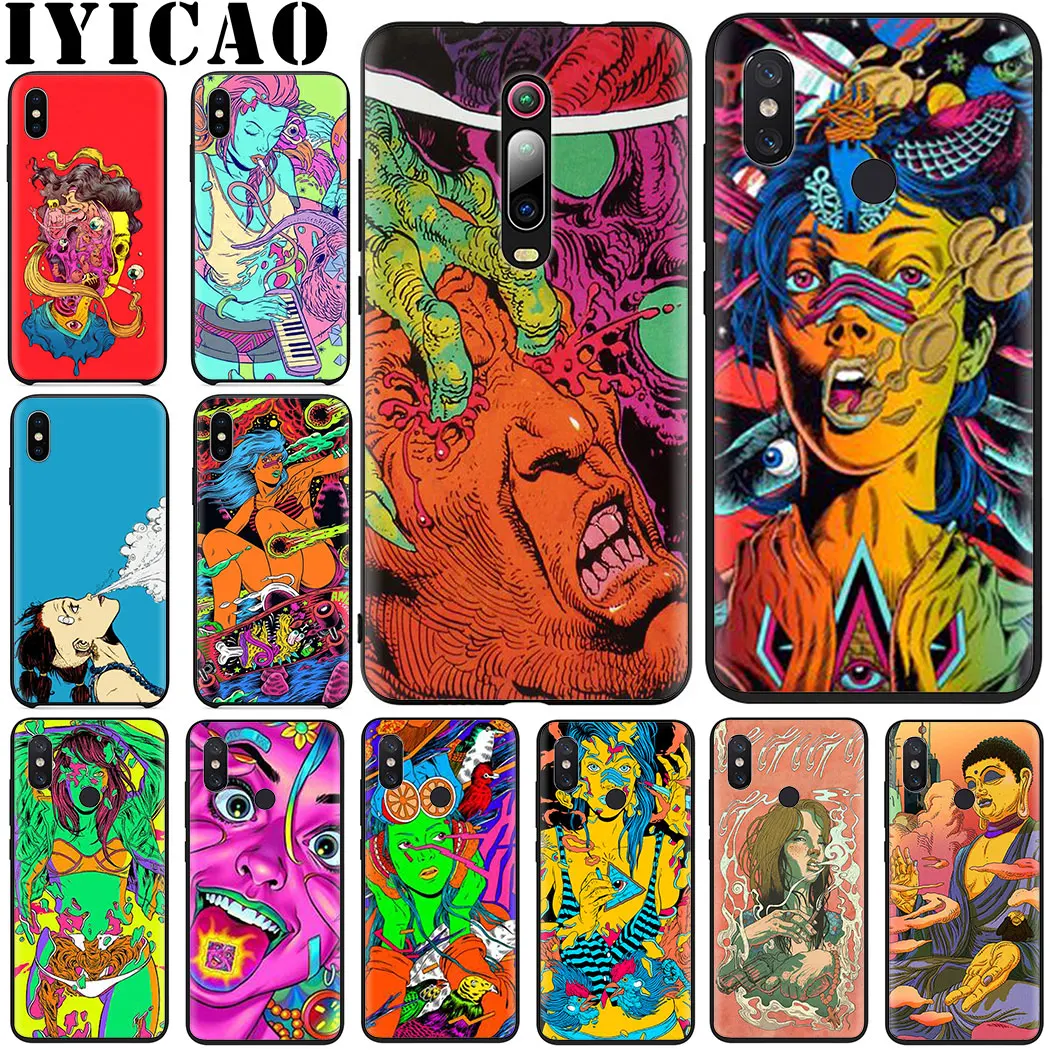 Психоделические любовь с днем рождения Мягкий силиконовый чехол для Xiaomi Redmi 5 6 7 4A