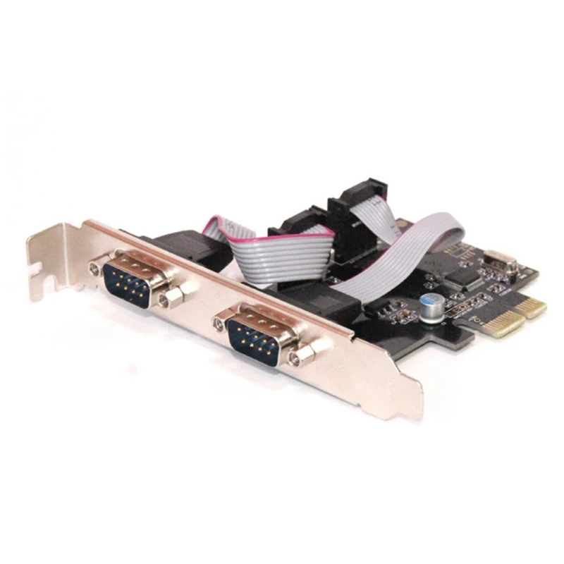 2 порта RS232 PCI Express серийная карта для промышленного COM-порта адаптер POS