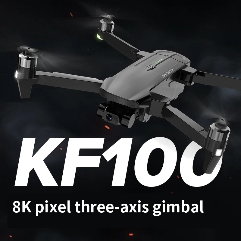 

KF100 Drone Portable GPS Positioning 6K HD Camera Brushless Motor 5G Image Transmission Three-Axis Self-Stabilizing Gimbal Toys