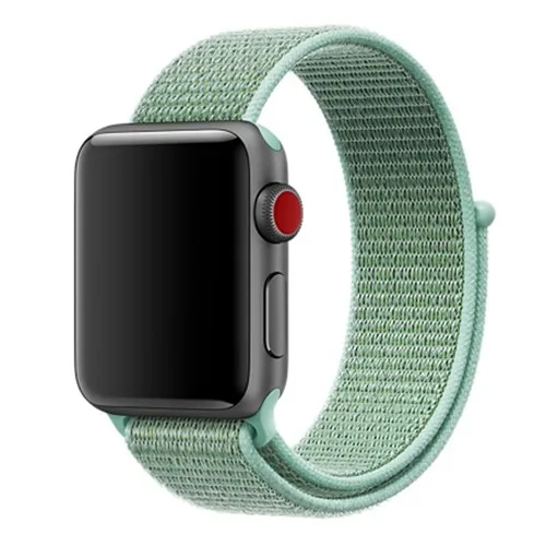 marine green Нейлоновый ремешок для Apple Watch band 42 мм 38 мм iWatch 4 band 44 мм 40 мм Браслет спортивная петля ремешок для часов correa ремень дышащий - Цвет ремешка: marine green