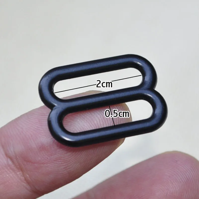 Black-20mm Meetee 5/10 шт. 14-50 мм металлический-хомут с круглым воротником для мальчиков и девочек Тройная Пряжка бюстгальтера кольца Ползунки ремешок настроить пряжку застежка пошив одежды «сделай сам» аксессуар - Цвет: Black-20mm