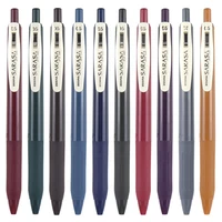 zebra sarasa jj15 clip retractable retro design gel ink pen rubber grip 0 5 mm vintage colors 10 colour bundle