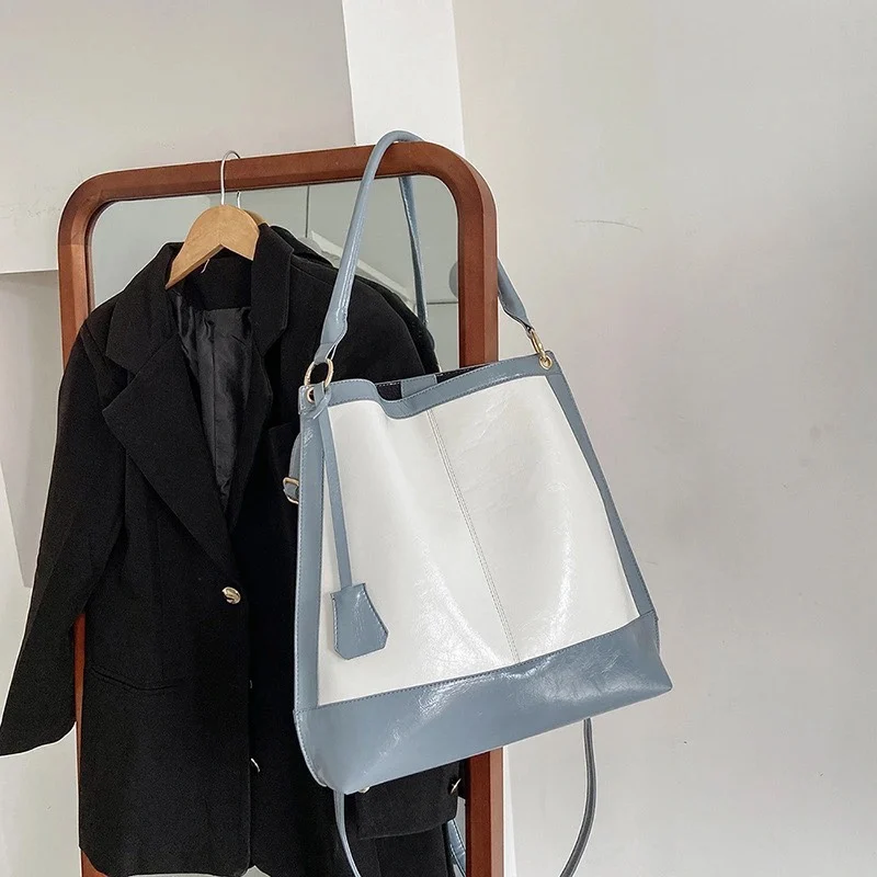 

Ladies Women Shoulder Bag Casual Fashion Bucket Handbag Large Capacity Composite Shoulder Tote Bag Shopping Crossbody Bag