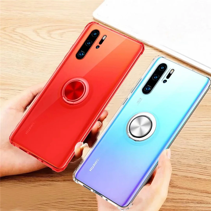 Для Huawei P30 Lite P20 Pro Mate 20 P Smart 2019 Гибридный Магнитный чехол из ТПУ с кольцом для Honor 10 8X
