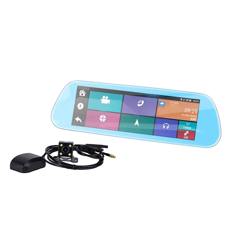 Видеорегистраторы для автомобилей Камера зеркало gps 7 дюймов Сенсорный экран