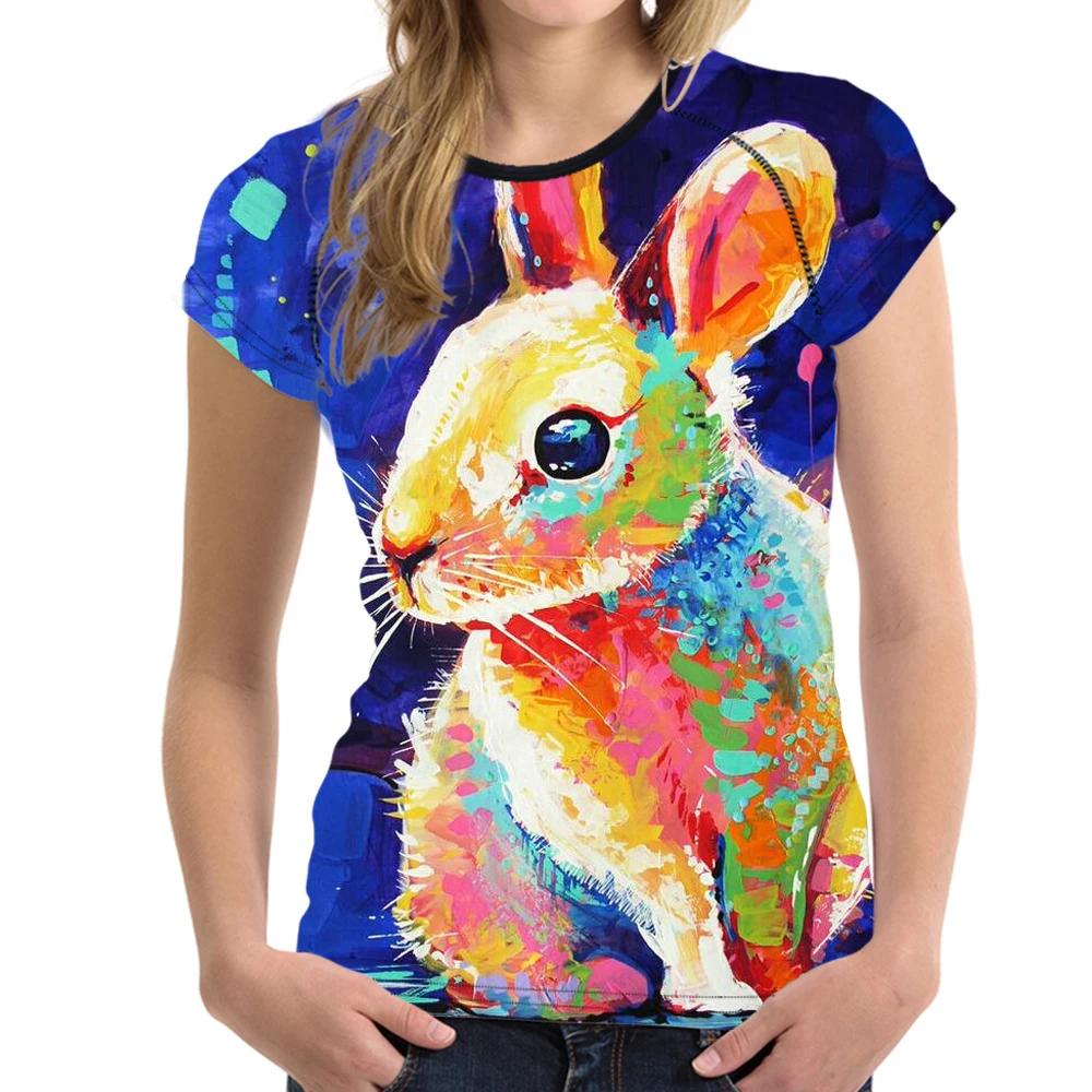 Женская футболка с рисунком животных в стиле Харадзюку|Футболки| |