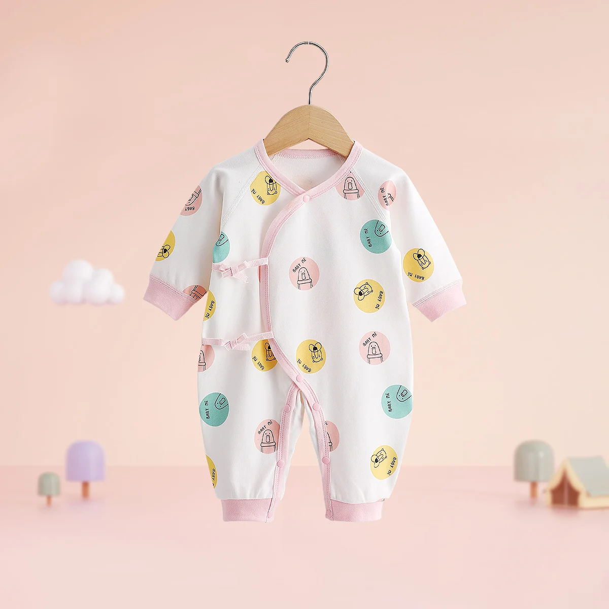 

Newborn Baby Girl Boy Romper Long Sleeve Jumpsuit Cotton Print Pattern Baby Clothes Set Infant Toddler Suit