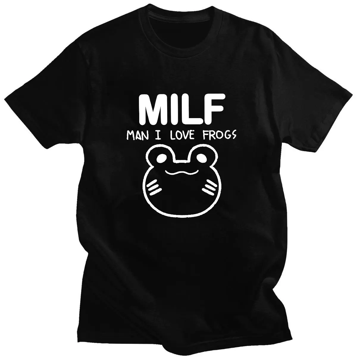 

2021 Man I Love Frogs Hot Sale Couple Clothing Round- Neck Comfortabled T-shirts Harajuku Casual Short New Tee Daily Cotton Tops