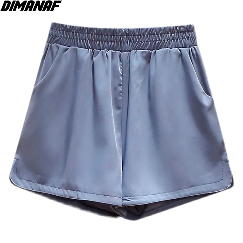 

Женские брюки-Слаксы DIMANAF, Однотонные эластичные Короткие штаны большого размера с карманами, домашняя одежда, модель 4XL на лето, 2021