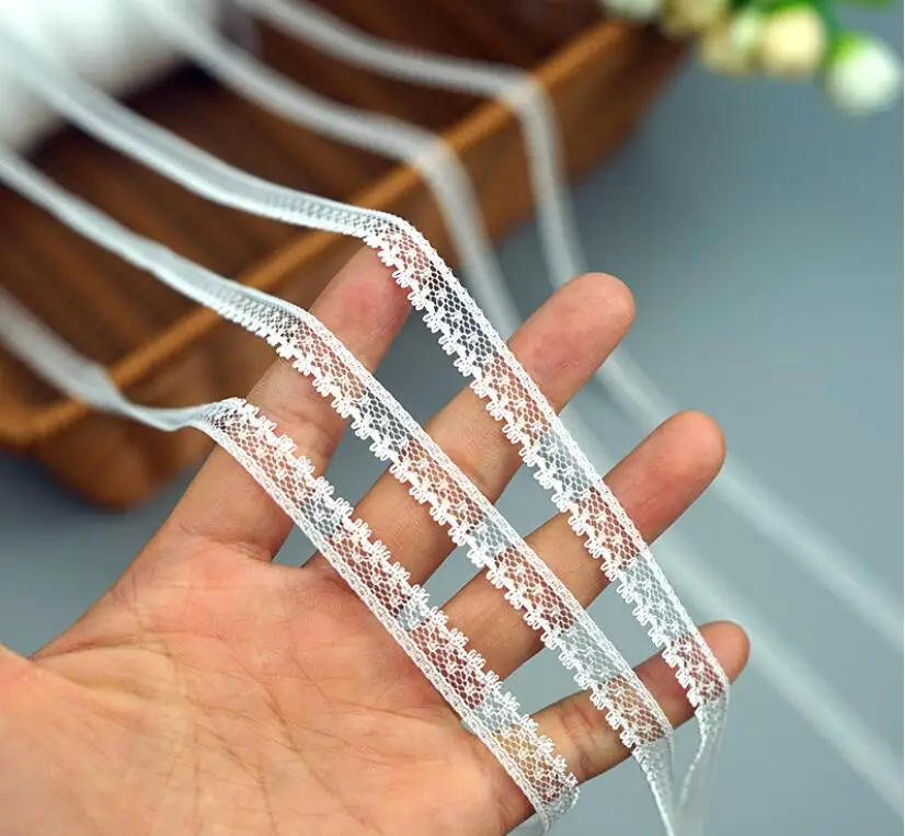 20 м/лот тонкие милые черного и белого цветов с декоративной шнуровкой отделкой