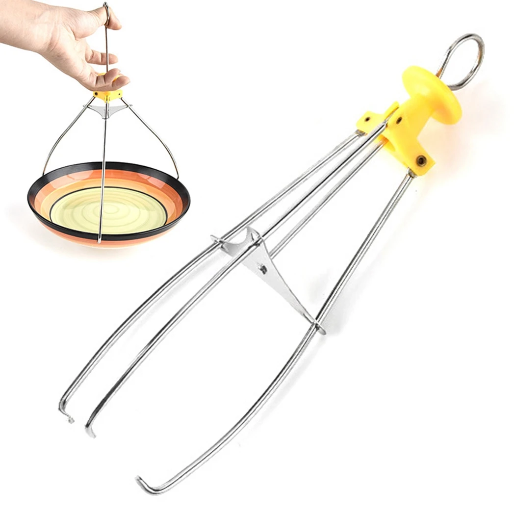 

Justdolife 1pc Heat Resistant Hot Plate Clip Non-Slip Triangle Design Stainless Steel Bowl Clip Cooking Tools Kitchen Supplies
