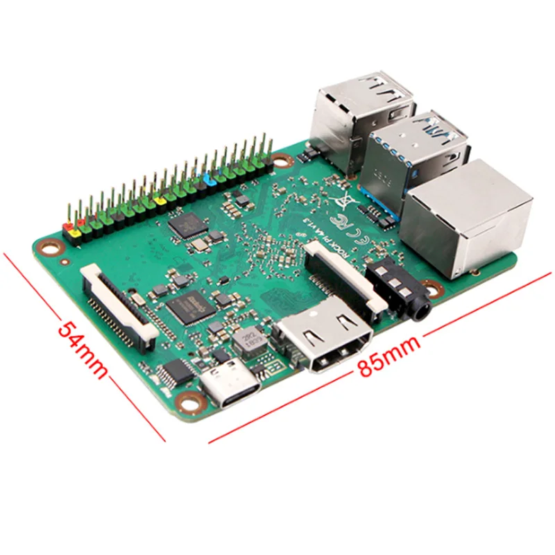 ROCK PI 4B V1.4 Rockchip RK3399 ARM Cortex шестиядерный SBC/одноплатный компьютер, совместимый с официальным малиновый PI дисплей