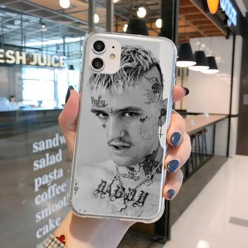 

Lil Peep Rapper boy Tattoo text Phone Case Transparent for iPhone 11 12 mini pro XS MAX 8 7 6 6S Plus X 5S SE 2020 XR