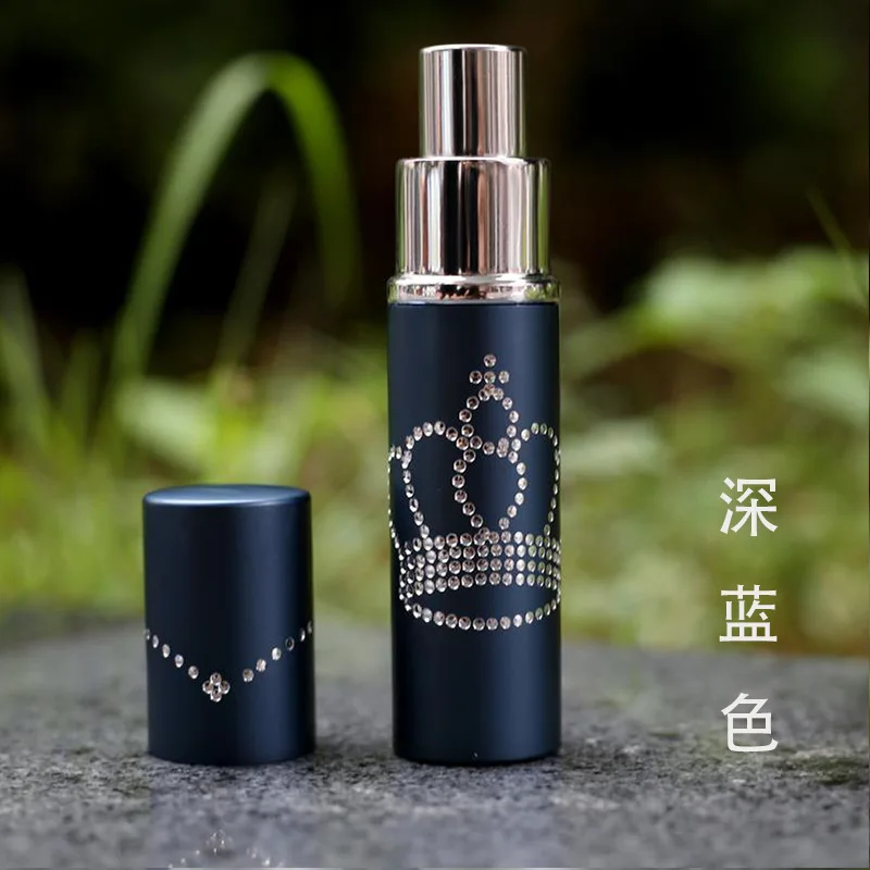 

Portable L70-10ML Crown Rhinestone Pattern Aluminum Perfume Spray Atomizer 100PCS/LOT