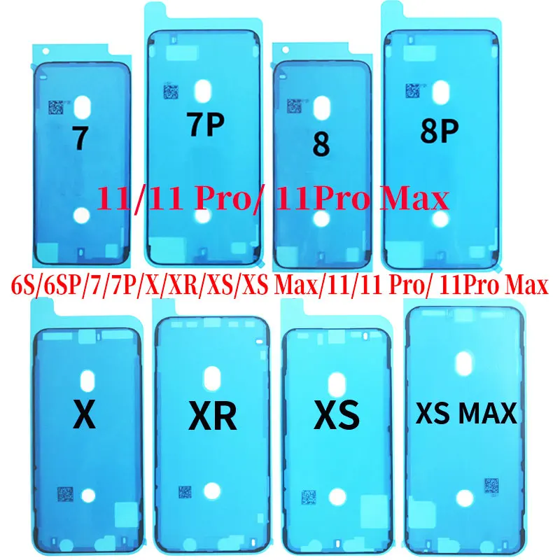100 шт. для iPhone 7 Plus 8 8P 6S X XS XR 11 Pro Max Водонепроницаемая наклейка ЖК-дисплей рамка уплотнительная лента клей ремонт