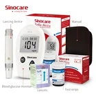 Глюкометр Sinocare Safe-Accu для измерения уровня сахара в крови, глюкометр, 25 отдельных тест-полосок, иголки, монитор уровня сахара для диабетиков