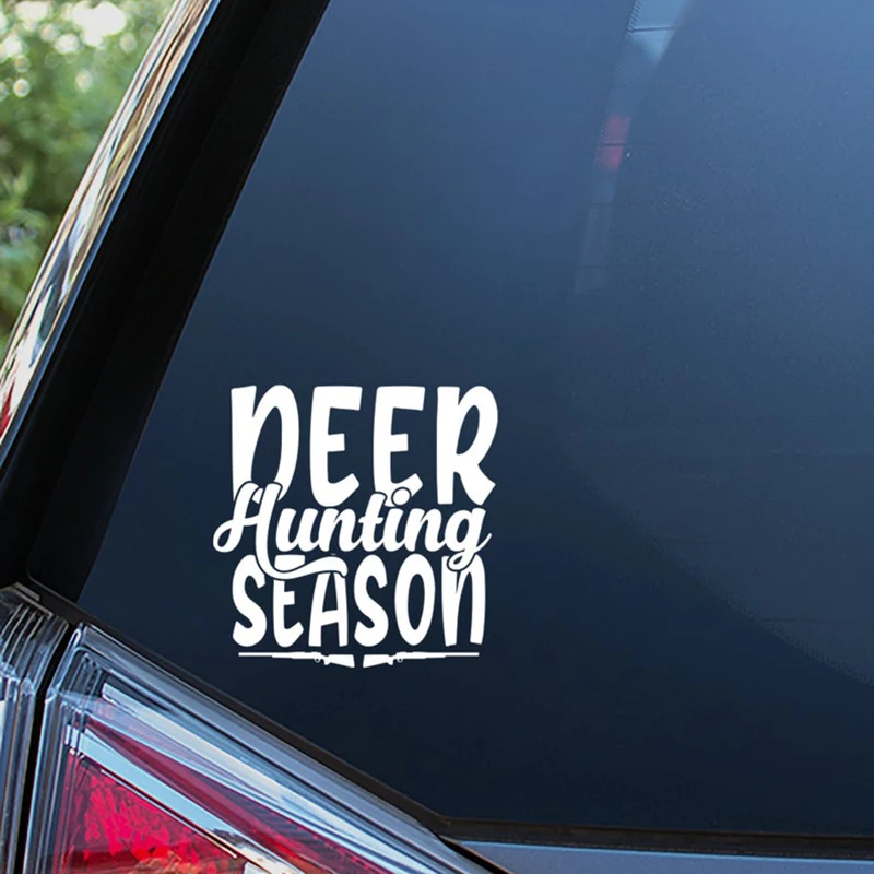 Черный/Серебряный охоты на оленя сезона винил Стикеры автомобиля украшением в